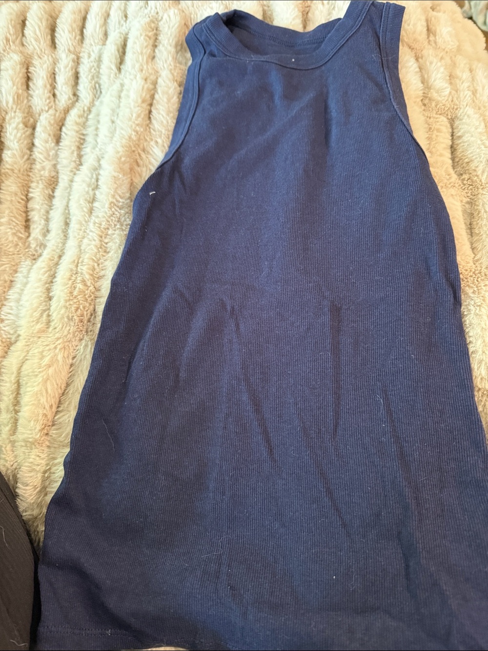 a new day Navy Ribbed Scoop Neck Tank